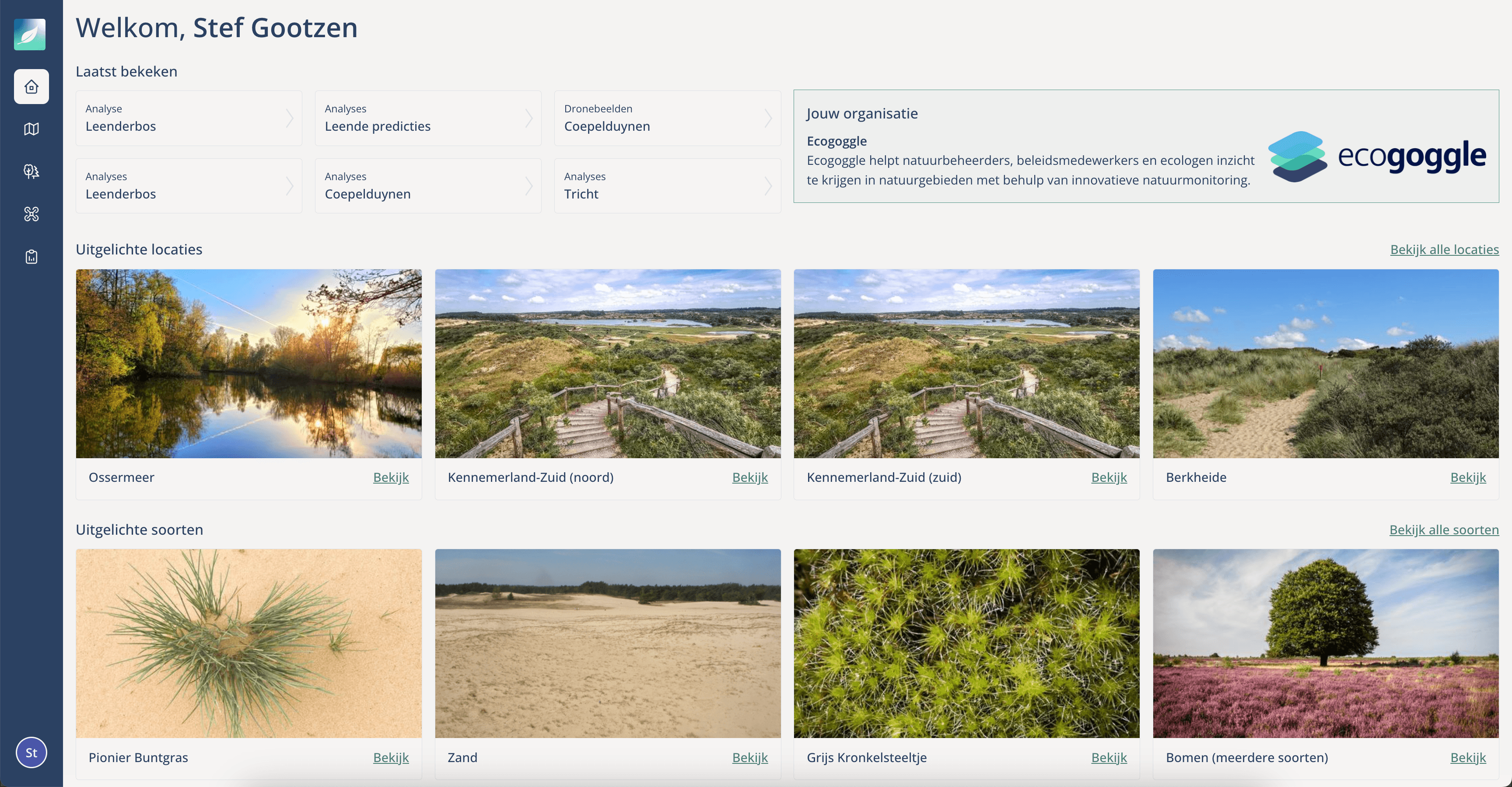 Floralyze dashboard
